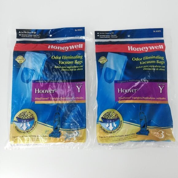 Hoover Y Vacuum Bags WindTunnel Upright Honeywell Micro Filtration Lot Of 2 - Picture 1 of 6